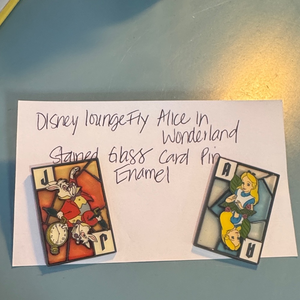 Loungefly Alice in Wonderland Enamel Pin Set - Orange and Blue